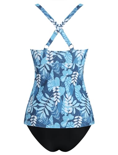 ZAFUL 2025 Swim Suits for Women Tankini Tummy Control Swimsuits Bathing Suit Two Piece Swimsuit Split Neck Bathing Suits2