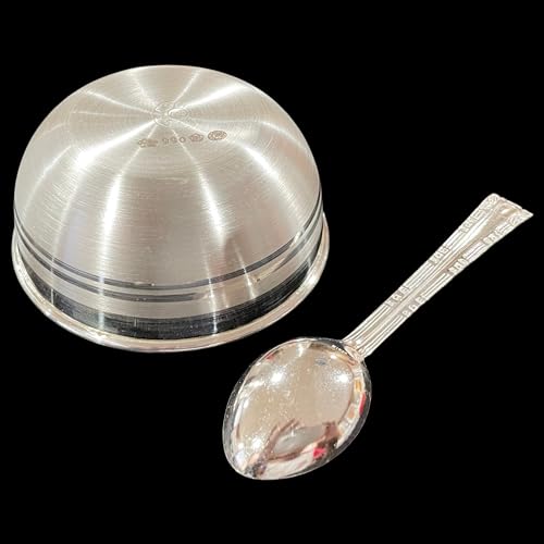 Balaji-999-Pure-Silver-Hallmarked-40-inch-Bowl-Spoon-for-YouthAdults-40-inch-Designer-Set01