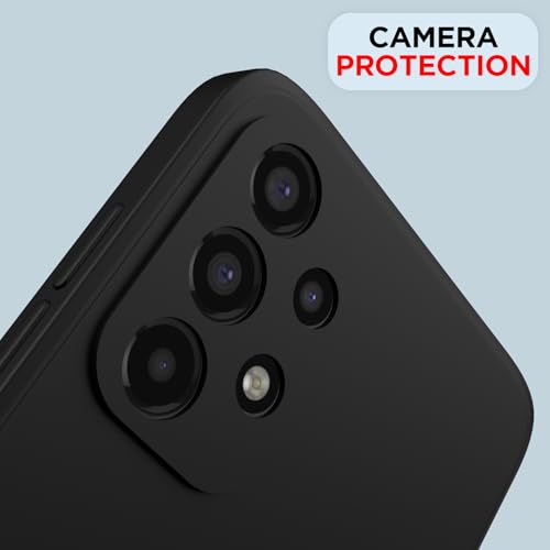 Image of Outlouders Back Cover for Samsung Galaxy A13 4G / A13 5G | Camera Protection | Durable Soft Matte Silicone Bumper Case (Black)
