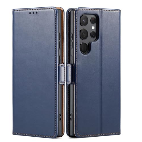 Étui en cuir Samsung S26 Plus noir avec support de visionnage réglable