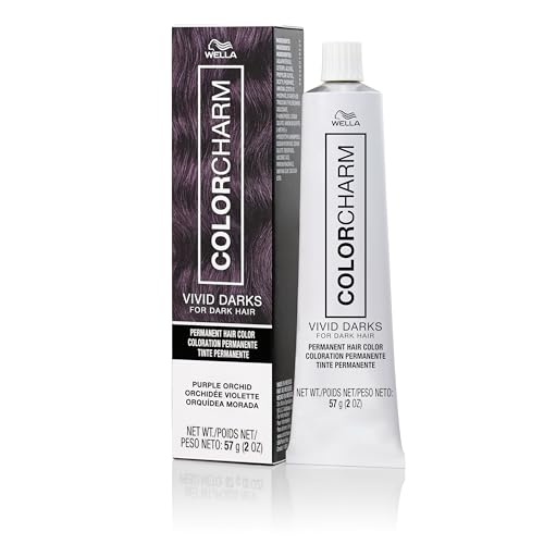 COLORCHARM VIVID DARKS | Permanent Cream Color | Vibrant Color for Dark Hair | Nourishing Vegan Formula | No Bleach Needed | Purple Orchid | 2 Fl Oz