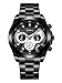 Produktbild Herren Uhren Schwarz Herren Edelstahl Chronograph Datum Kalender Wasserdicht Business Analog Quarz Uhr Mode Kleid Sport Designer Casual Armbanduhren für Männer