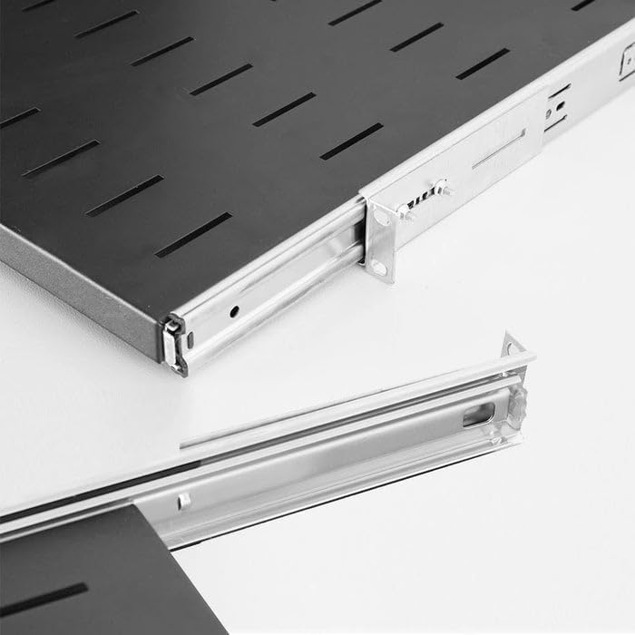 1U Sliding Vented Rack Shelf – 19″ Cabinet, 800 mm (32") Depth – STURDX HS‑180