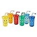 TRI Trinkbecher-Set"Safety", Plastik-Becher für Kinder mit Deckel und Strohhalm, Verschließbar, 6 Stück, Kunststoff, 350 ml