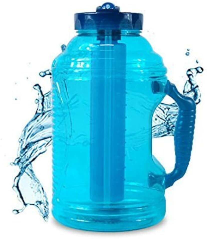 water bottle with ice core