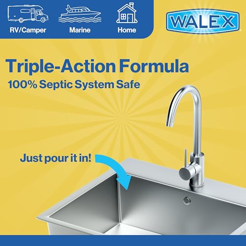 Image of Walex Elemonate RV Grey Water Tank Deodorizer Liquid - Fresh Lemon, 32 oz
