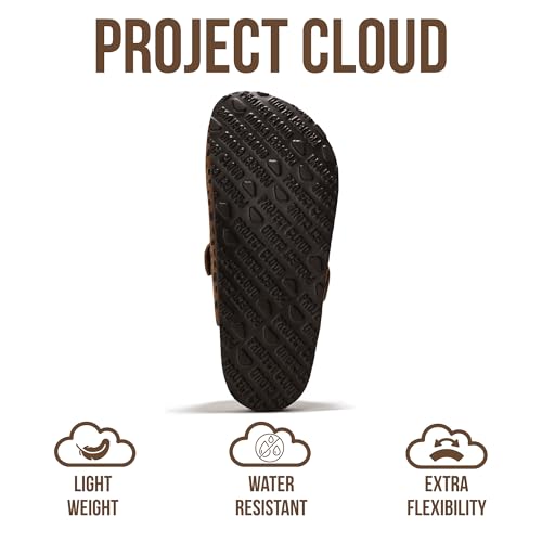Image of Project Cloud 100% Genuine Leather Footbed Clogs for Women - Memory Foam Arch Support Slippers for Women - Trendy Slip-ons Women's Mules & Clogs Sandals