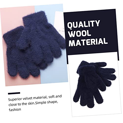 NOLITOY Boys and Girls Winter Mittens Warm Wool Gloves for Boys Girls Mittens and Elastic Soft Comfortable2