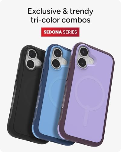 Image of ZAGG Sedona Snap Case for iPhone 17 - Blue Royal Ember, Drop Protection (13ft /4m), Graphene-Reinforced Multi-Layer Protection, MagSafe Phone Case with Impact-Absorbing Bumpers, Slim & Lightweight