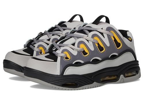 Osiris Men's D3 2001 Skate Shoe, Grey/Black/Yellow, 7.5
