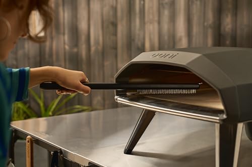 Image of Ooni Wire Brush & Scraper - BBQ and Pizza Stone Cleaner, Grill Cleaner, Outdoor Cooking Tools, Barbecue Utensils - Short Handle