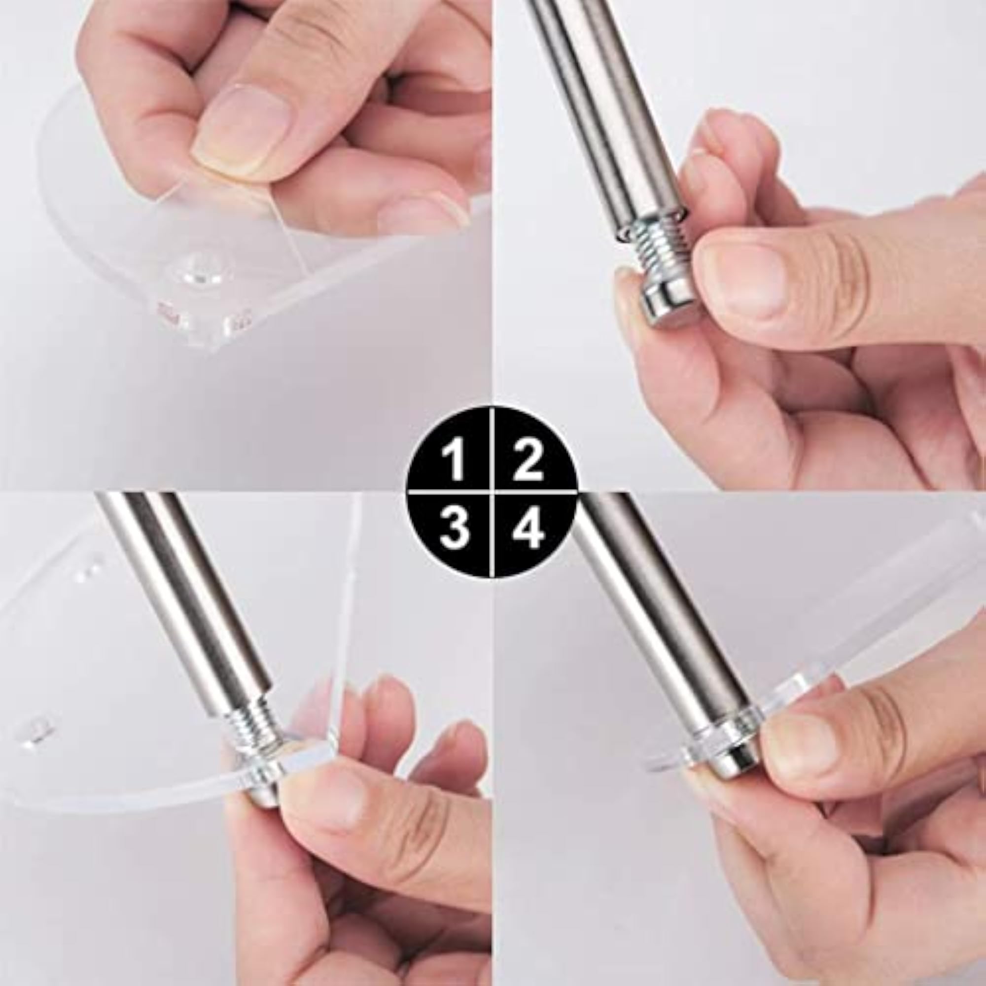 3-Tier Clear Acrylic Half Moon Tabletop Retail Display Riser