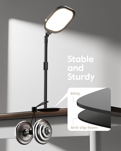 Image of Desktop Video Conference Light for Zoom Meeting, Work from Home, Live Streaming with Nature Soft Light, Adjustable Brightness and Color Temp and Flexible Stand & Versatile Phone Holder