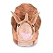 Pantoufles JK Tricératops, Koala, Dinosaure, pour adultes ou enfants, Tissu, Tricératops marron., Small