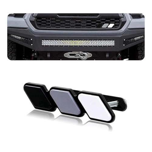 Image of ijuicy 1 PC TRD Tri-Color Grille Decor Badge Emblem, Car Truck Label Decoration Accessories, Compatible with Tacoma 4Runner Tundra Sequoia Rav4 Highlander (Black & Gray & White)