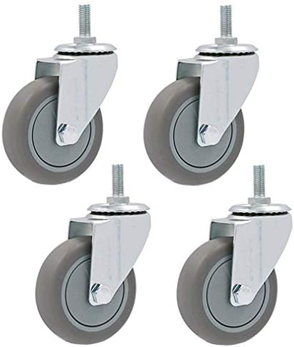 4個 2インチ 回転キャスター ヘビーデューティーキャスター ポリウレタン家具キャスター M8/M10/M12 ねじ付きステム ブレ  ブレーキ付きヘビーデューティー回転キャスター、カートや家具用M12ボルトマウント、最大600kgまでサポート、スムーズで静かな動きを  63-6520-25 ... ブレーキ付きヘビーデューティー回転キャスター、カートや家具用M12ボルトマウント、最大600kgまでサポート、スムーズで静かな動きを