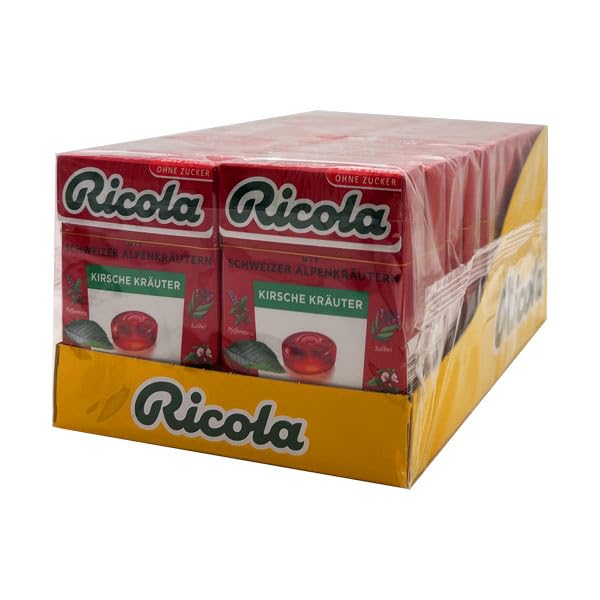 Ricola Kirsche Kräuter Bonbons, 20 Pack à 50g