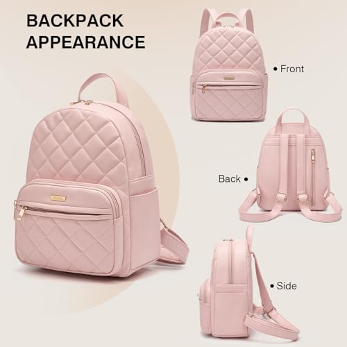 Image of Marvolia Mini Backpack Vegan Leather Small Backpack, Pink