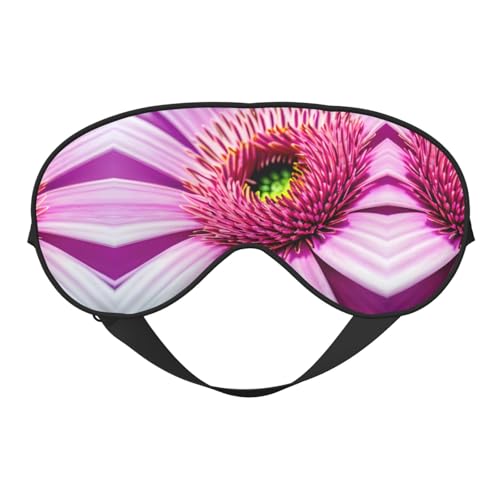 Antifaz de doble cara con estampado de plantas tropicales rosas, cobertura suave para los ojos, para viajes, para hombres y mujeres