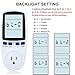 Upgraded Watt Meter Plug in Power Meter Home Energy Monitor Power Consumption Meter, Energy Voltage Amps Kill Tester with White Backlight, Overload Protection, 7 Modes Display