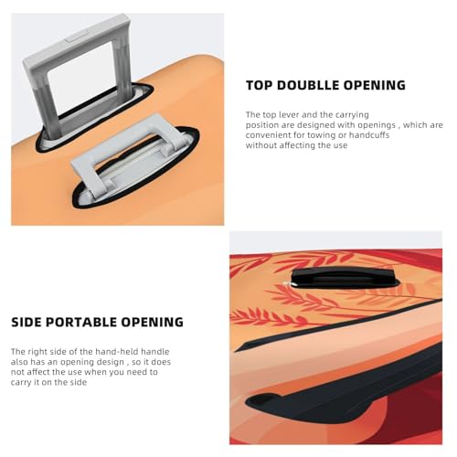 Abstract Pangolin Durable Luggage Cover Suitcase Protector Anti-Scratch Luggage Cover Fits 18-32inch Luggage, Black, L 5