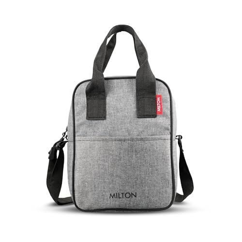 Image of MILTON Mod Lunch Bag I Insulated Tiffin Bag for Office for Men, Women I Eco Friendly, Spacious, Durable I 1.8 L I Grey