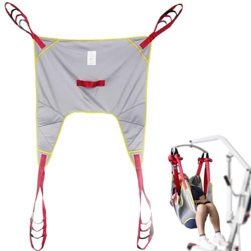 Arnés de transferencia resistente para transporte, arnés para inodoro, arnés de elevación de pacientes, arnés de malla abierta, con soporte para cabeza y cuello, para personas con discapacidad médic