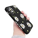 Sunswim for Galaxy Note 20 Ultra Case Cute Daisy Pattern Full Camera Lens Protection Shockproof TPU Bumper Liquid Silicone Protective Cover Phone Cases for Samsung Galaxy Note 20 Ultra 5G 6.9'-Black