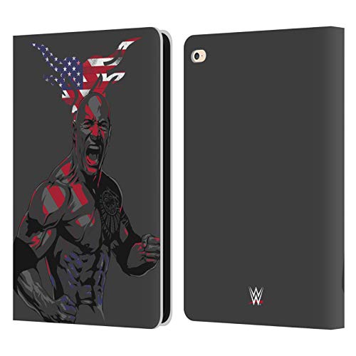 Head Case Designs Officially Licensed WWE American Power The Rock Leather Book Wallet Case Cover Compatible with Apple iPad Air 2 (2014)