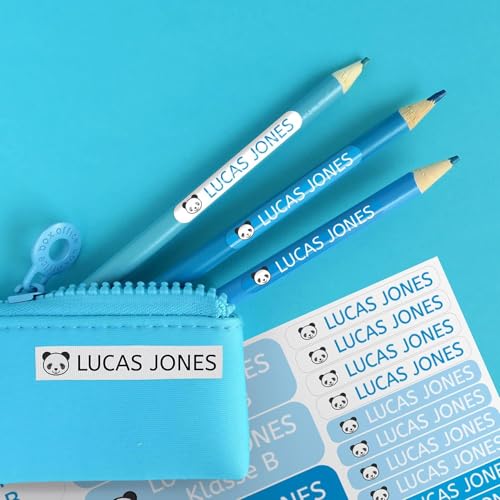 620 Custom Name Labels for Clothing & School Supplies – 400 Iron-On Fabric Labels + 220 Waterproof Stickers for School, Daycare & Nursing Home