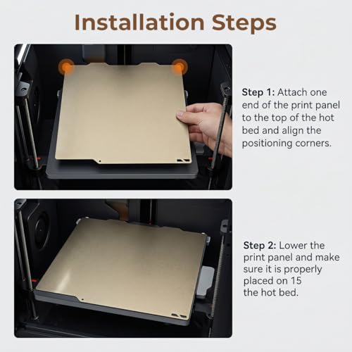 Image of Serplex Double Sided PEI Spring Steel Build Plate for LAB A1 Mini 3D Printer, Flexible Heated Bed Sheet with High Temperature Resistant Coating for PLA PETG ABS ASA Filament, Easy Release, 184x184 mm