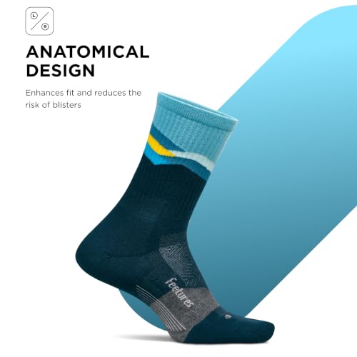 Image of Feetures Elite Light Cushion Mini Crew Sock - Sport Sock with Targeted Compression