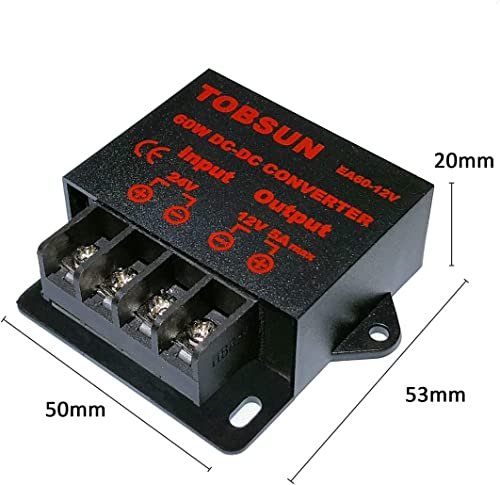 Image of DC Voltage Regulator Buck Converter - 24V to 12V, 5A, 60W Step Down Power Converter Module