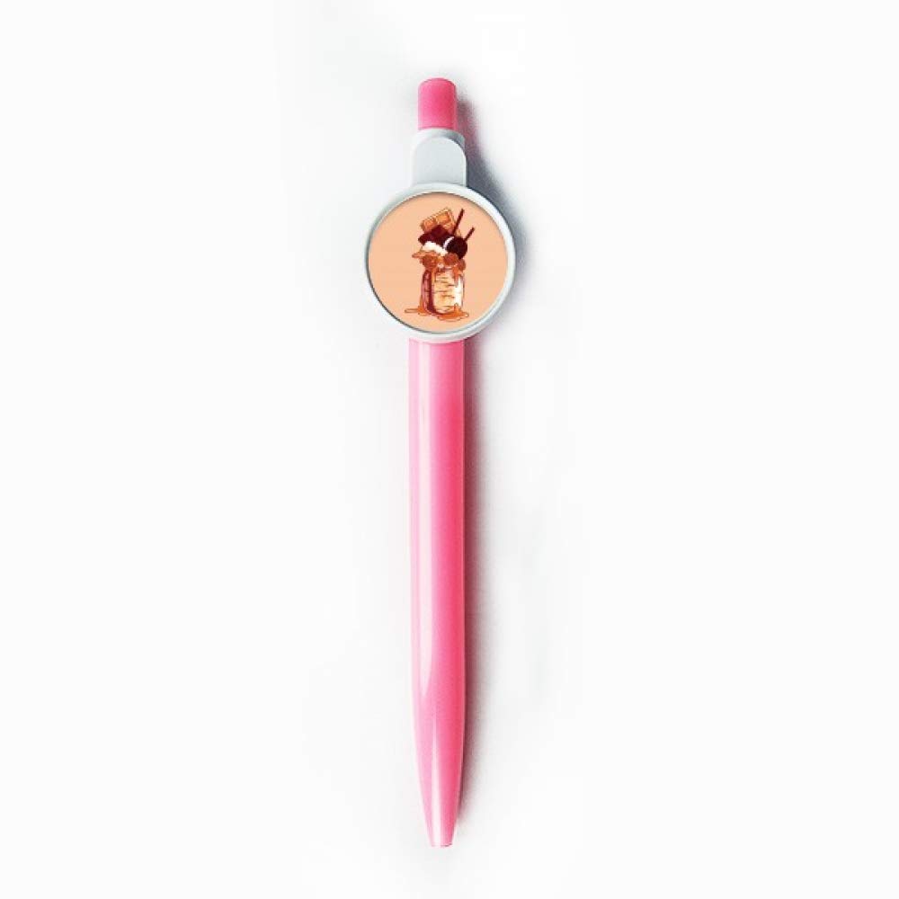 Stylo à bille rétractable DIYthinker en forme de bouteille de chocolat bleu - 5