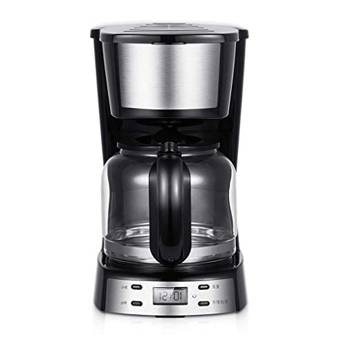 Cafetera programable de Acero Negro/Acero Inoxidable, máquina de café Home Automática Automática Mini BOT Tipo de Goteo…