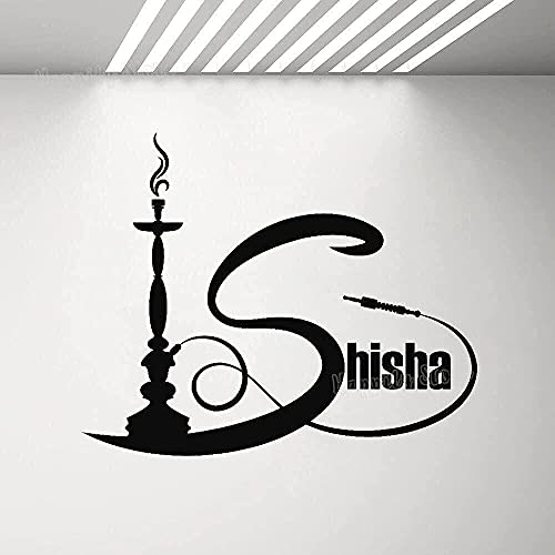 Wandaufkleber Abnehmbare PVC Kunst Wandtattoo Wohnzimmer Kunst Rauch Shisha Bar Wohnzimmer Wandbild 97X80Cm