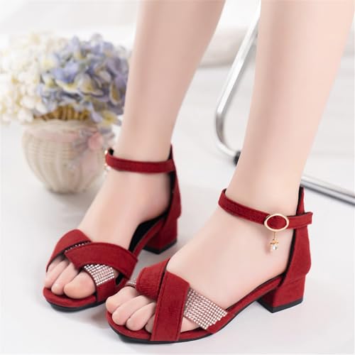 Girls Dress Shoes Toddler Kids Heels Sandals Bowtie Ankle Strap Summer Wedding Party Girl Shoes4