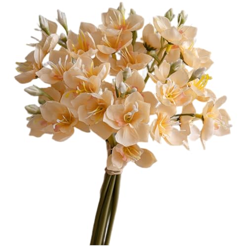 Opatiny Artificial Daffodil Bouquet for Wedding Home Decor, 