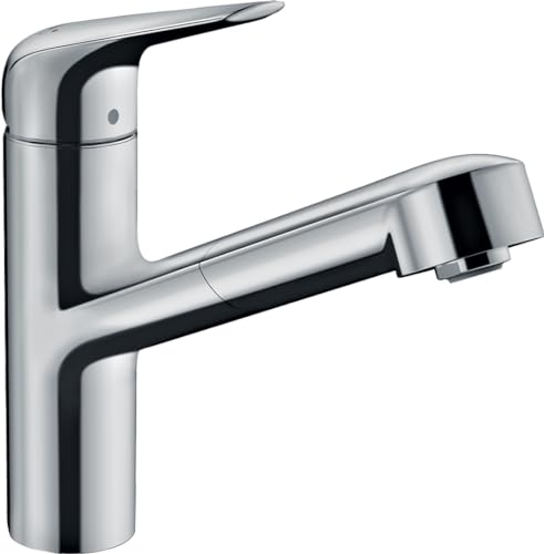 hansgrohe Focus M42 - Mitigeur de cuisine avec douchette extractible, 1 jet, Robinet avec hauteur sous bec 150 mm, Robinetterie avec bec pivotant et...