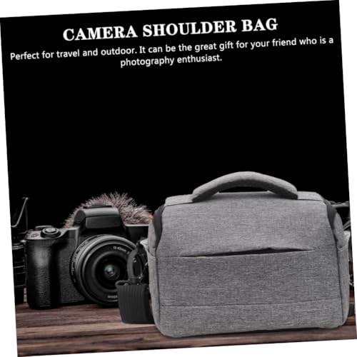 Bolsa para cámara digital portátil de nylon resistente gris contra impactos 6