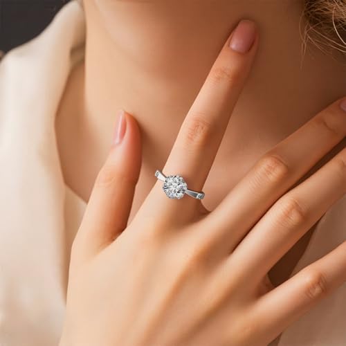 PCY 14K Gold Plated Rings,Double Diamond Embellished Gold Rings for Women,Luxury Rings for Women,Double Diamond Embellished Promise Eternity Gold Rings to Wear Daily.3