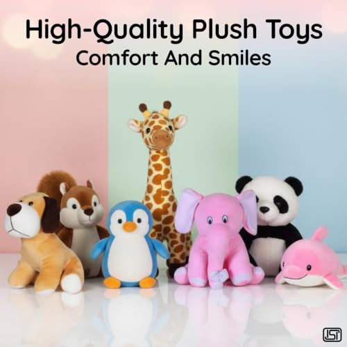 Image of Pack of 4 Soft Toys Combo - Appu Elephant (25cm), Penguin (20cm), Rabbit (28cm), Dog (25cm) |