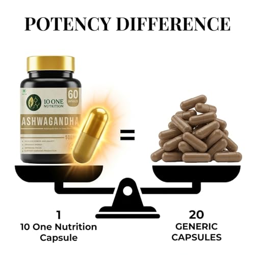 Image of Ashwagandha Gold 500mg - (180 Capsule) | Natural Stress Relief, Improves Strength & Energy | Supports Muscle Mass, Boost Immunity & General Wellness | Ayush Approved | For Men & Women