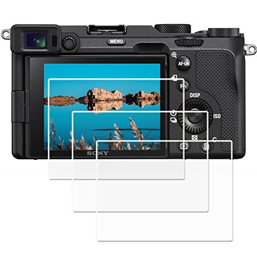 Alpha a7C Tempered Glass LCD Screen Protectors Compatible for Sony Alpha a7C rx10 iv Protection Film Cover (3 Packs), PCTC 0.3mm 9H Hardness Tempered Glass Flim Anti-Scrach Anti-Fingerprint Anti-Bubble