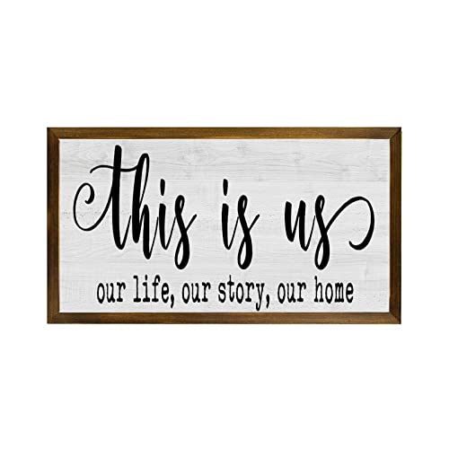 Panneau décoratif en bois rustique This Is Us 30x55cm style campagne chic