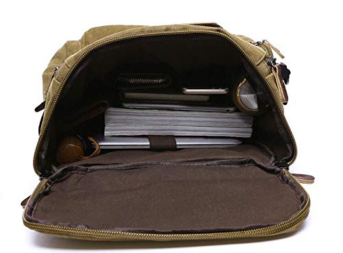 Image of Fur Jaden Black Canvas Backpack (Beige)