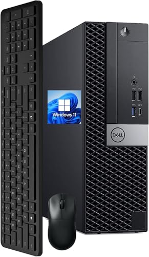 Image of Dell OptiPlex 7050 SFF Desktop Computer PC, Intel Core i5-7500, 16 GB RAM, 256 GB SSD, Keyboard & Mouse, Windows 11 Pro (Renewed)