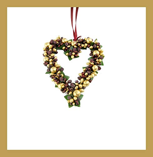 Décoration de Noël à suspendre en forme de cœur de baies | Décoration de Noël en tissu pour sapin de Noël Cover