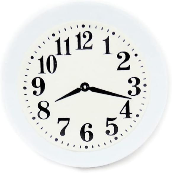 Melody Jane Dollhouse White Kitchen Wall Clock 1:12 Scale Miniature Accessory