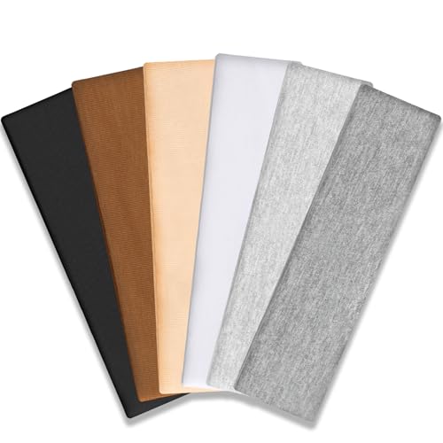 IVARYSS Workout Headbands for Women Non Slip, Premium Stretchy Soft Fabric Head Bands for Women’s Hair, Wear for Yoga, Running, Sport, 6 Pack, Neutral Color